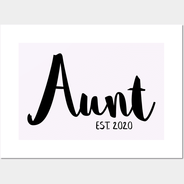 Aunt est. 2020 Wall Art by Bumblebee's Designs